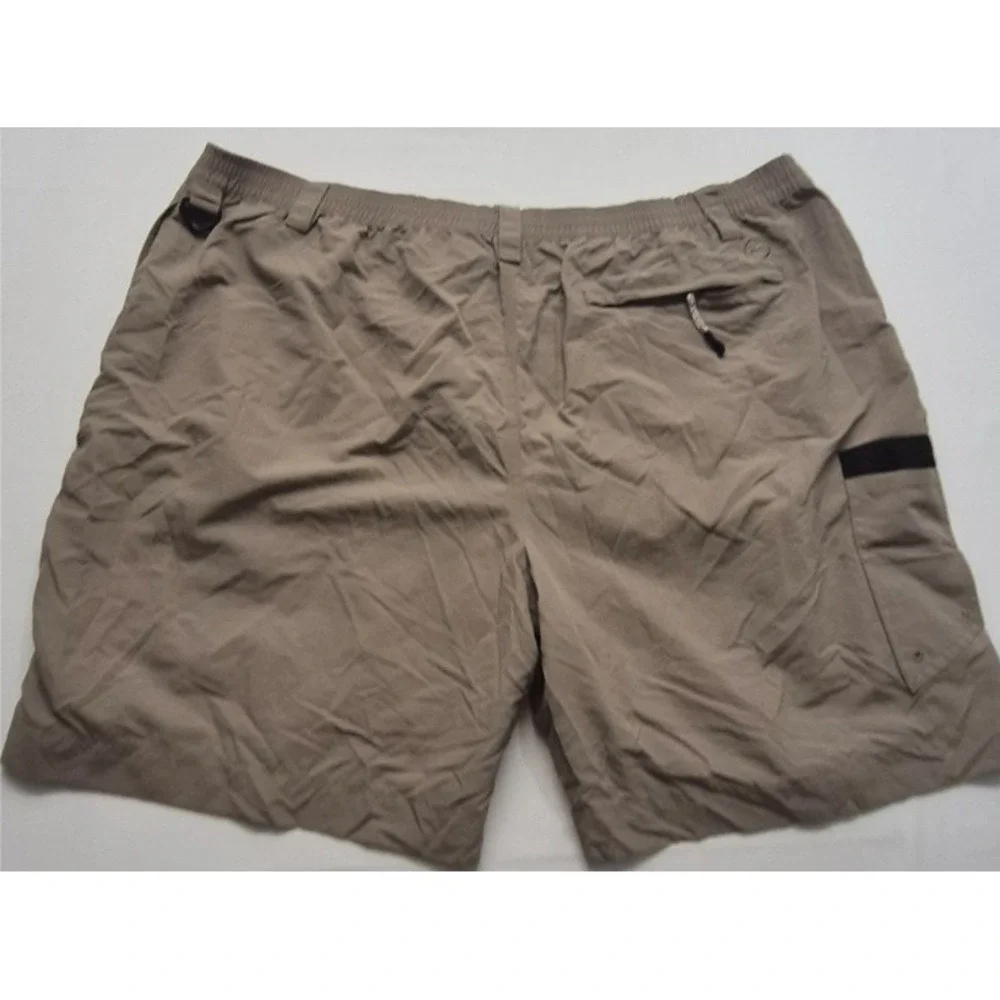 Magellan Outdoor mens fish gear Mag Repel khaki shorts 3XL pockets elastic waist
